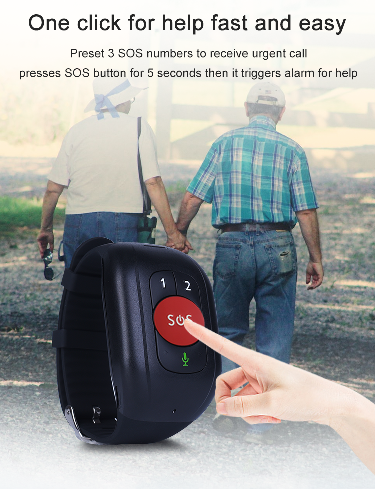 Elder 4G LTE GPS Tracker Brace - Fall Detection Watch ulasan dan harga