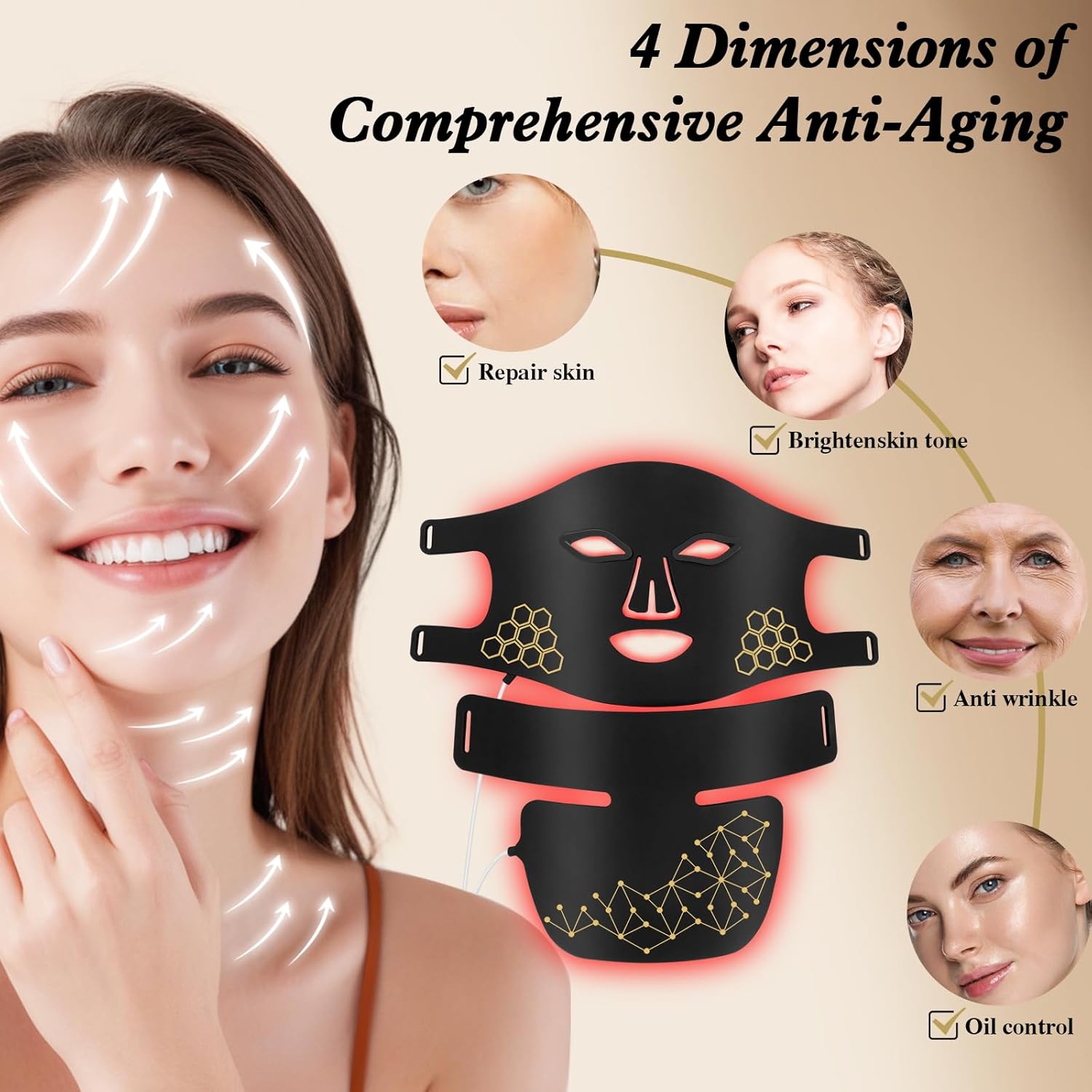 Red Light Therapy for Face and - Galvanic Skin Sensor ulasan dan harga