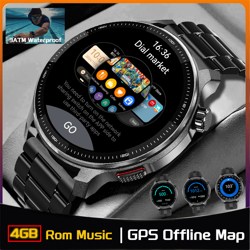 NEW 4G Memory GPS Offline Map  - Fall Detection Watch ulasan dan harga