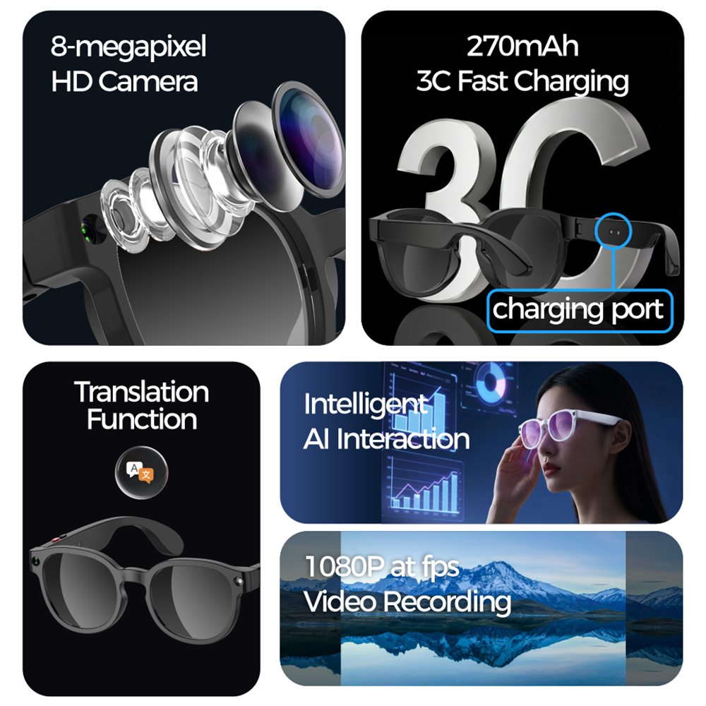 AI smart glasses, high-definit - Smart Glasses Lens ulasan dan harga