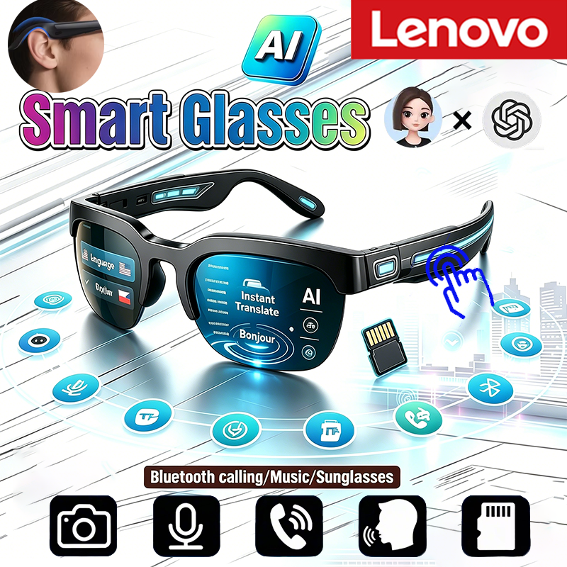 Lenovo HOT BT Audio Bone-Condu - Smart Glasses Lens ulasan dan harga