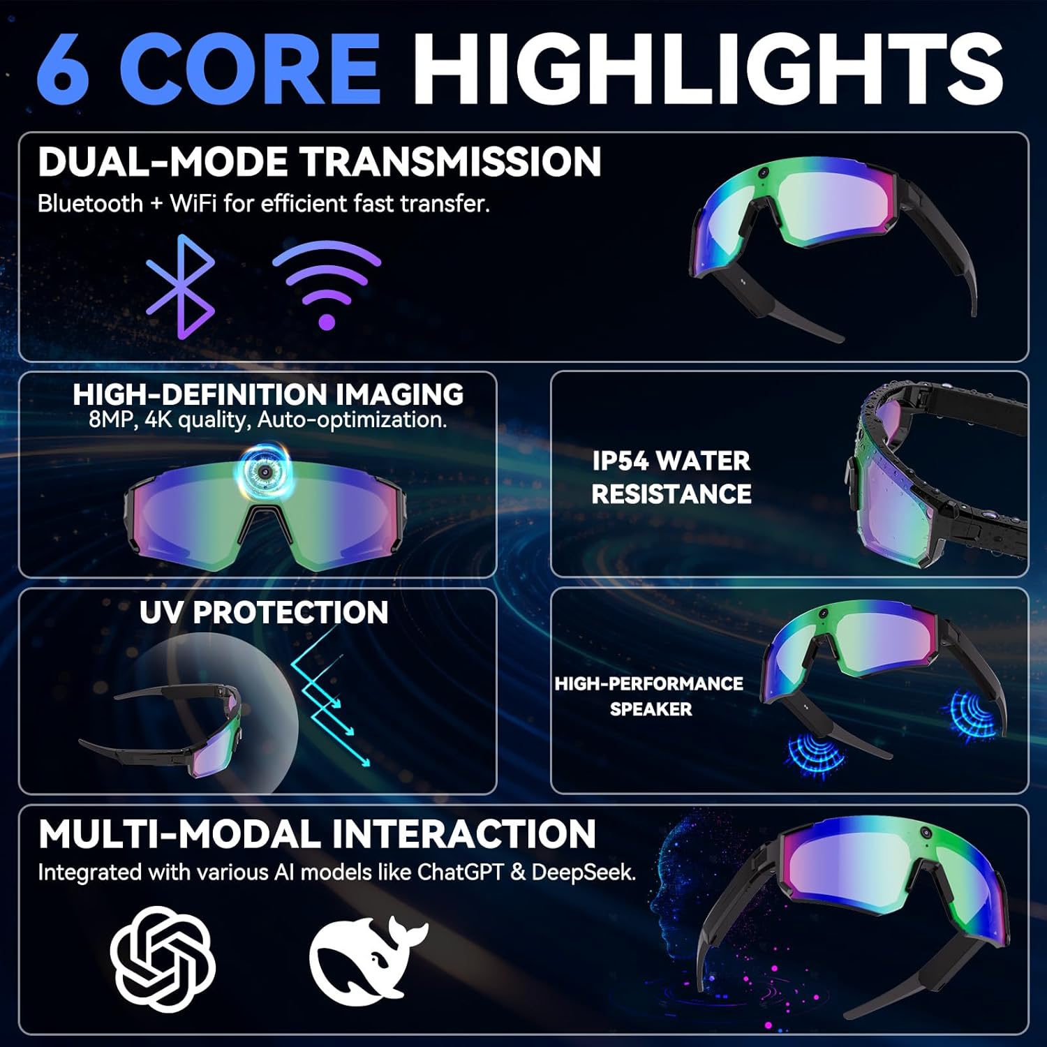 New AI smart shooting&recordin - Smart Glasses Lens ulasan dan harga