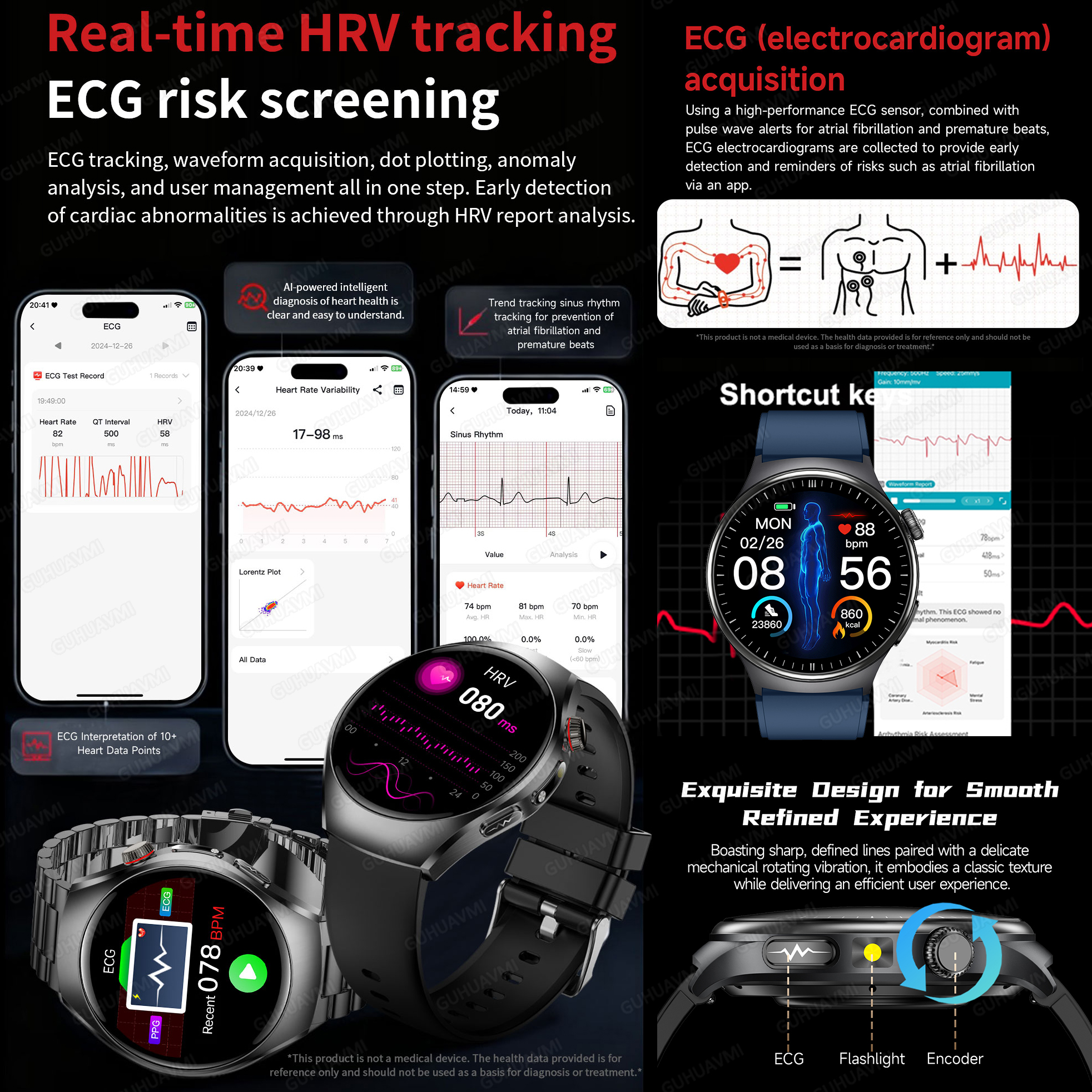 2026 New Accurate Diagnosis Sm - Fall Detection Watch ulasan dan harga