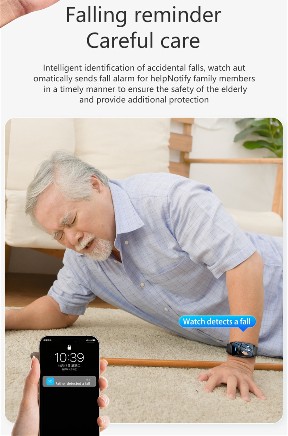 GPS Positioning Fall Detection - Fall Detection Watch ulasan dan harga