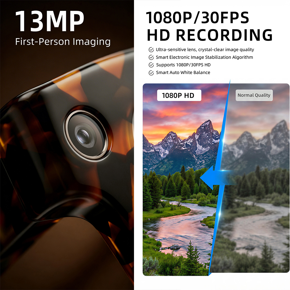 G600 Pro AI Smart Glasses 13MP - Smart Glasses Lens ulasan dan harga