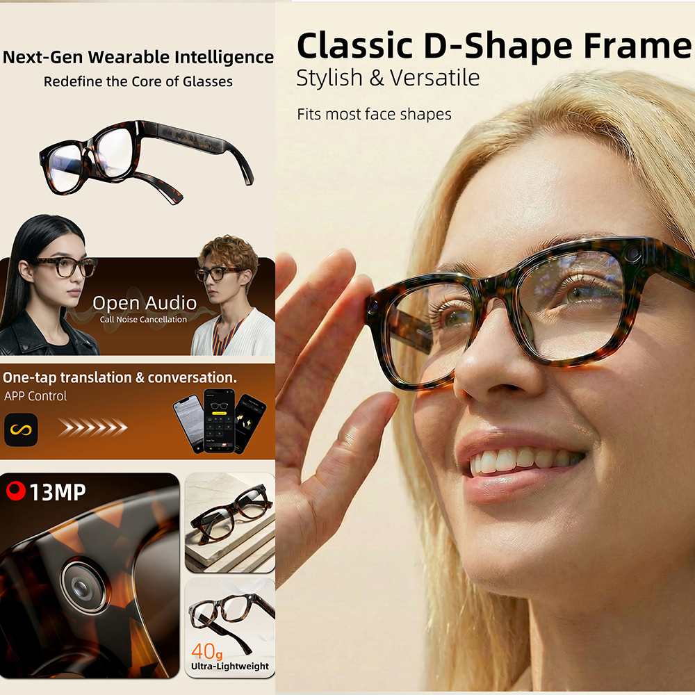 G600 Pro AI Smart Glasses 13MP - Smart Glasses Lens ulasan dan harga